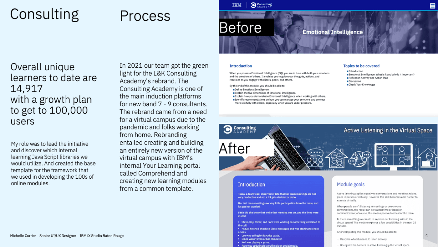 documentation for the Consulting Academy template